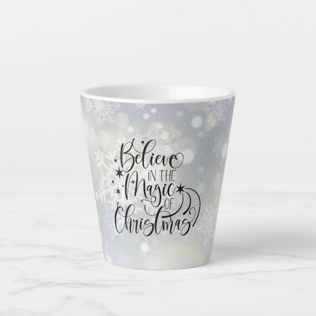 Tasse Latte Croire À La Magie De Noël (Devant)