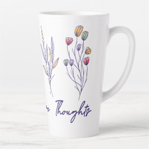 Tasse Latte Croissance des pensées positives Fleur sauvage Flo