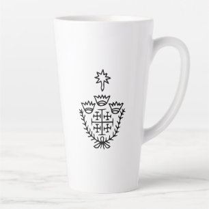 Tasse Latte Croix de Jérusalem tatouage de pèlerinage historiq