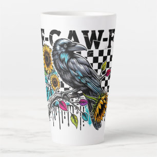 Tasse Latte Crow Raven F-CAW-F Drôle Halloween