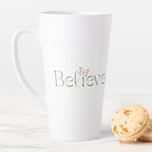 Tasse Latte Croyez au Papillon, Cadeau de Bien-être Inspiratio