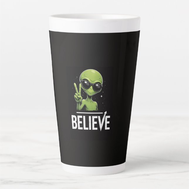 Tasse Latte Croyez en nous (Devant)