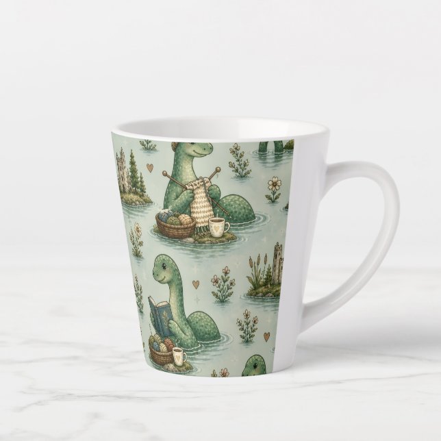 Tasse Latte Cryptides confortables Nessie Monstre du Loch Ness (Droite)