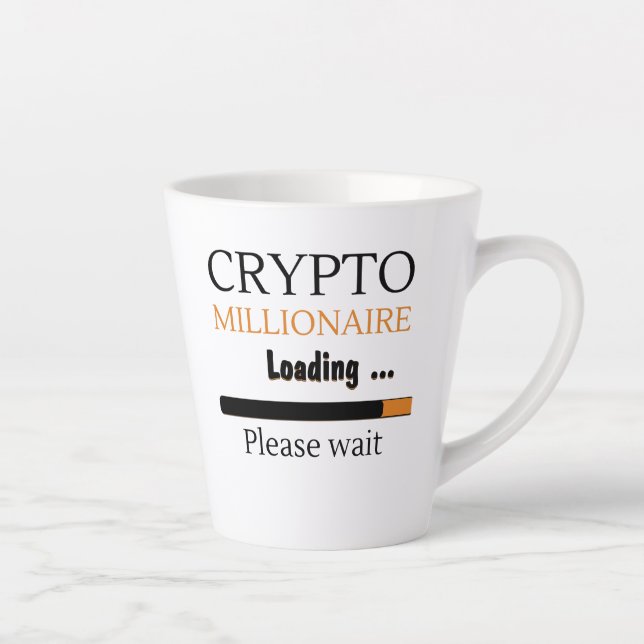 Tasse Latte Crypto Millionaire Loading funny trading nft (Droite)