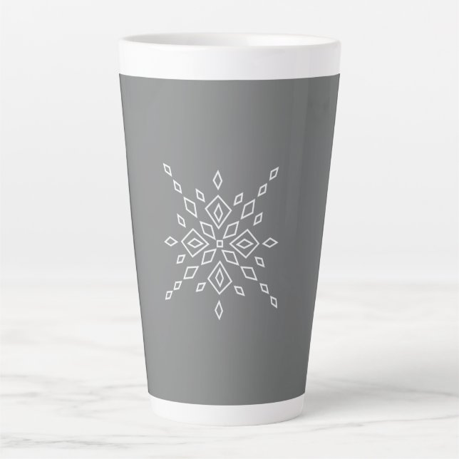 Tasse Latte Crystalized Snowflake (Devant)