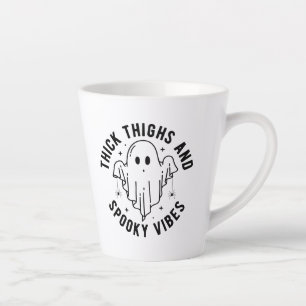 Tasse Latte "Cuirs Épais Et Vibes Éffrayantes"
