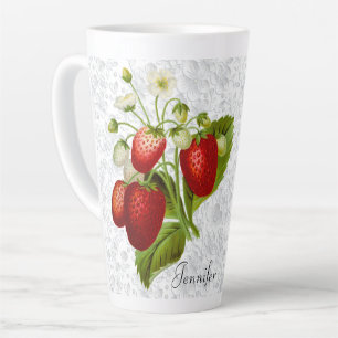 Tasse Latte Cuisine personnalisée fraise haute latte