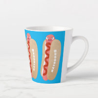 Curieux hot dog Weiner dessin animé