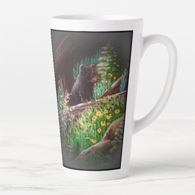 Tasse Latte Curious BearLatte Coupe (Droite)