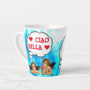 Tasse Latte Custom ♥ CIAO BELLA ♥ Cherub Angles