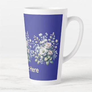 Tasse Latte Custom flower design 