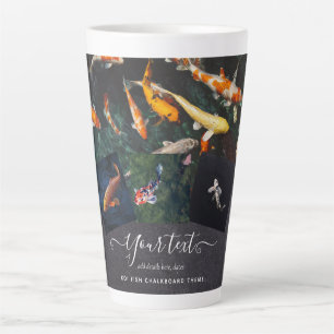 Tasse Latte Custom KOI FISH Photo Collage Cadeau Cadeau Pour H