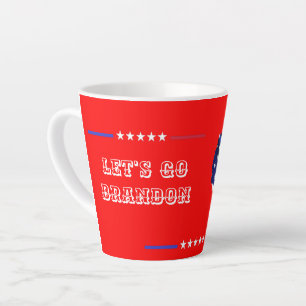 Tasse Latte Custom Let'S GO BRANDON Trump 2024 US Drapeau MAGA