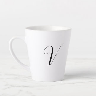 Tasse Latte Custom monogram script initial