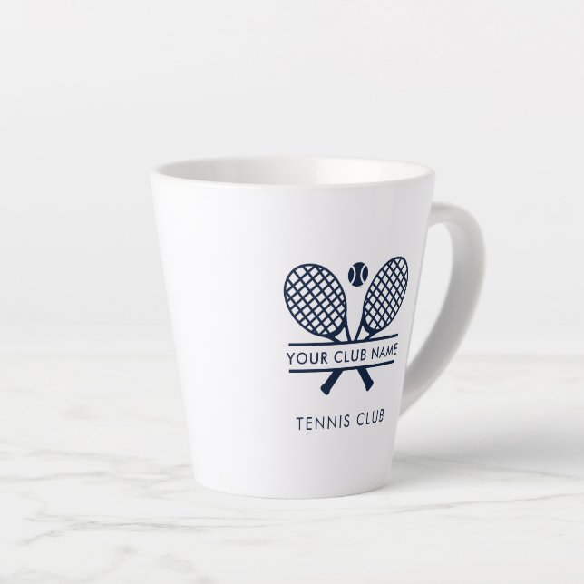 Tasse Latte Custom Tennis Country Club Nom Team Swag (Angle droit)