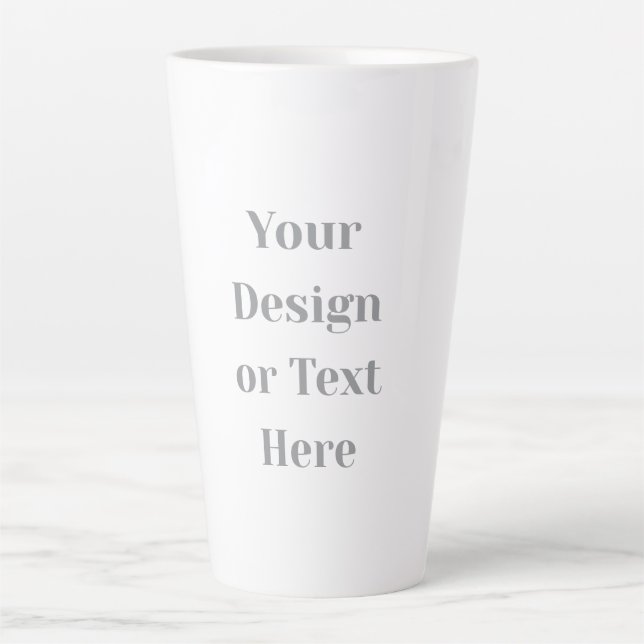 Tasse Latte Customizable Your Design or Text Here Personalized (Devant)