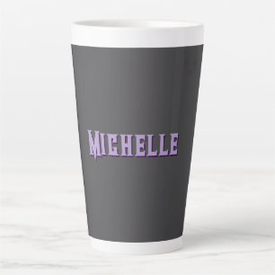Tasse Latte Cute Calligraphy Créative tendance Nom personnalis