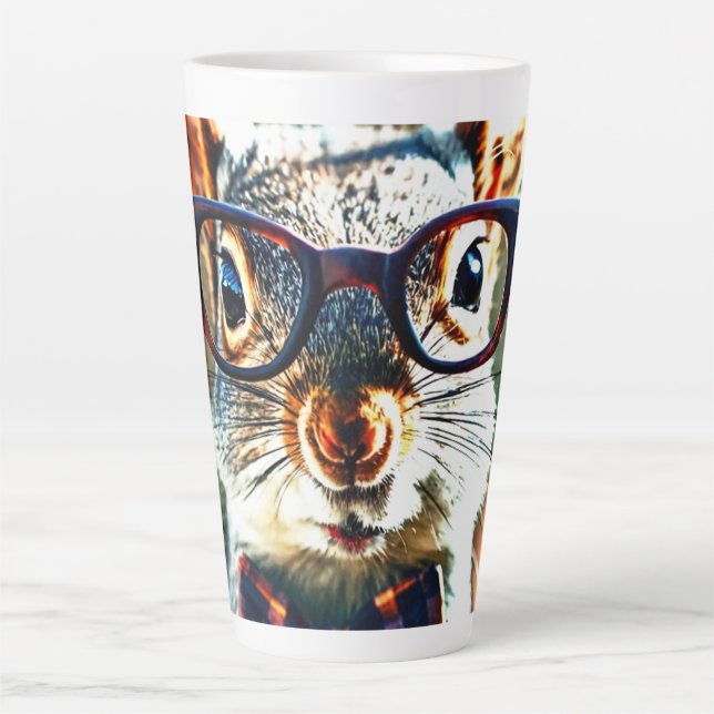 Tasse Latte Cute écureuil (Devant)