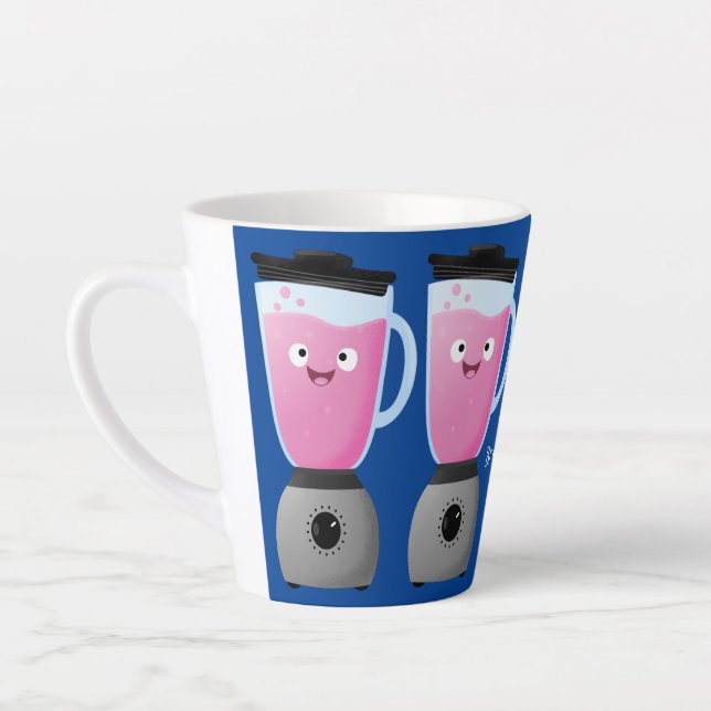 Tasse Latte Cute happy food mixender cuisine appareil dessin a (Gauche)