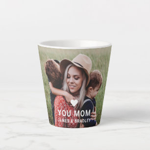 Tasse Latte Cute Heart Love You Maman Fête des Mères Photo