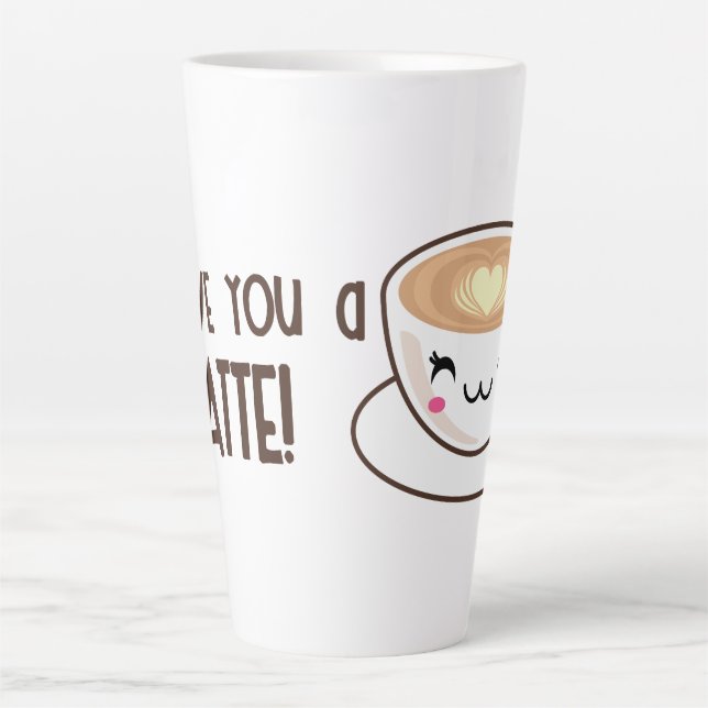 Tasse Latte Cute je t'aime un latte (Devant)