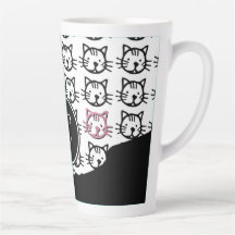 Cute Kitty (noir, blanc et rose)