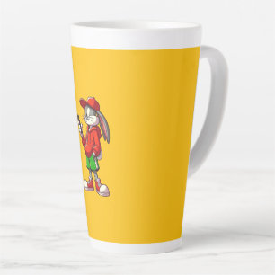 Tasse Latte Cute Lapin Jeu d'oreiller esthétique Design lapin