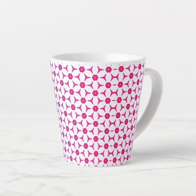 Tasse Latte Cute latte design floral transparent (Angle droit)