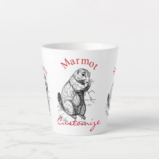 Tasse Latte Cute Marmot Animal Thunder_Cove (Devant)