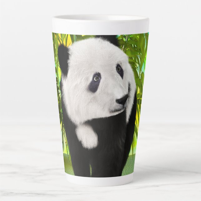Tasse Latte Cute Panda Bear Kawaii Amoureux des animaux Cadeau (Devant)