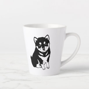 Tasse Latte Cute Shiba Inu Puppy Art