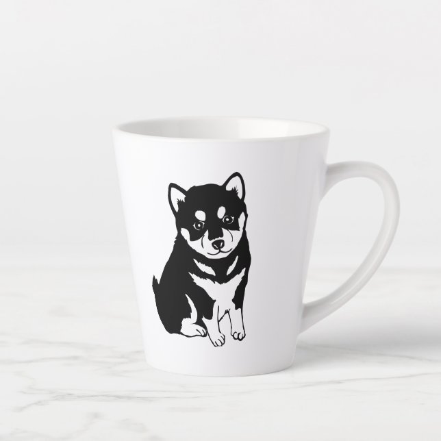 Tasse Latte Cute Shiba Inu Puppy Art (Droite)