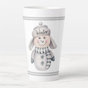 Tasse Latte Cute Snowman