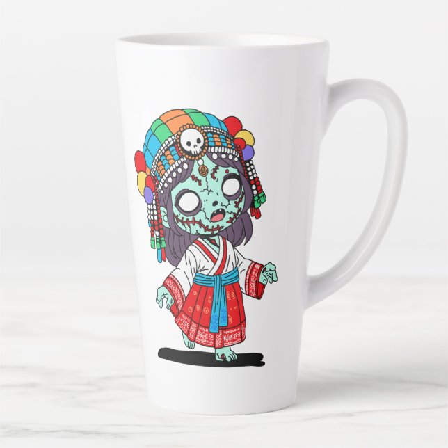Tasse Latte Cute Zombie coréen (Droite)