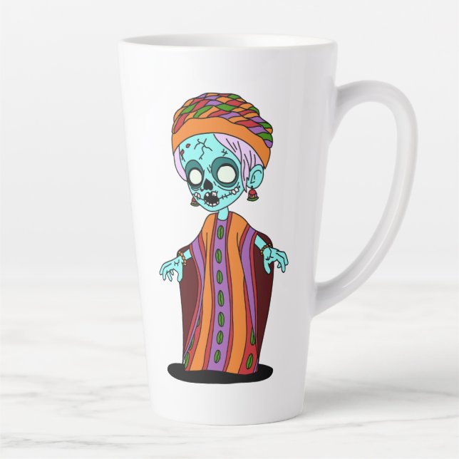 Tasse Latte Cute Zombie malien (Droite)