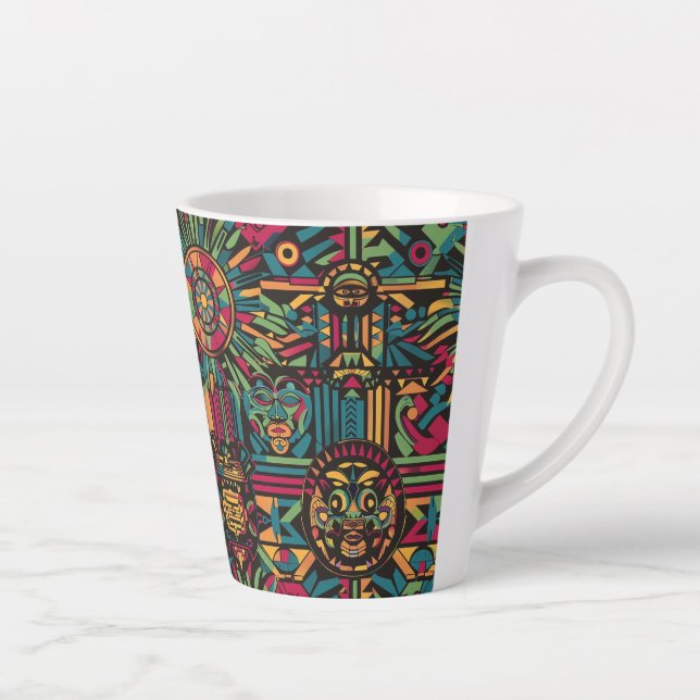 Tasse Latte Cyan Ethéal "Soleil et pyramides éclipsés" Latte M (Droite)