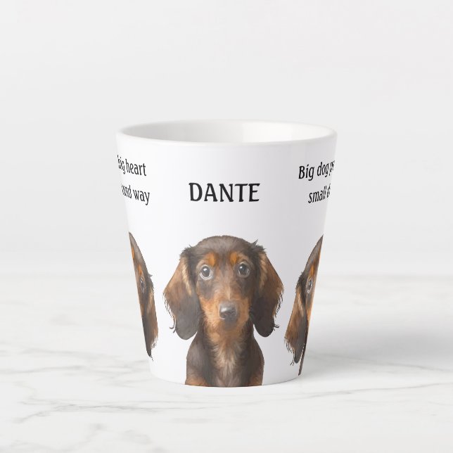 Tasse Latte Dachshund Art Citations amusantes Saucisse Chien C (Devant)