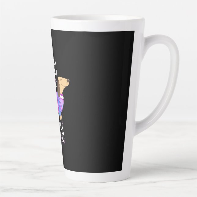 Tasse Latte Dachshund Court Et Sassy (Droite)