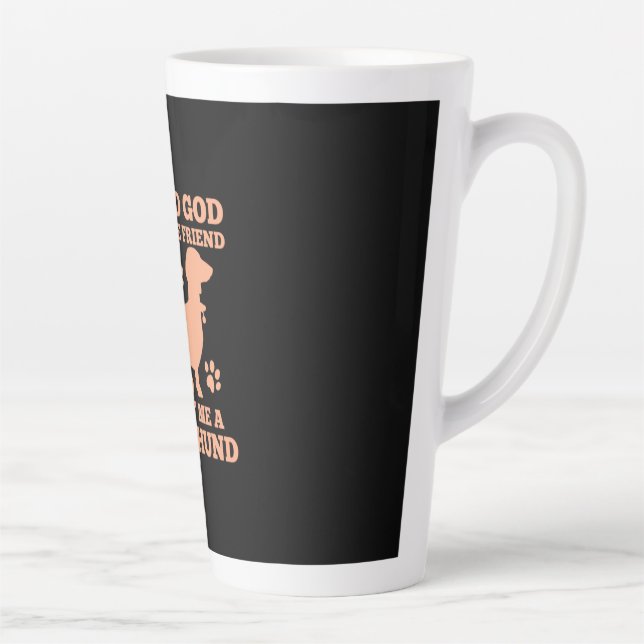 Tasse Latte Dachshund Est Mon Vrai Ami (Droite)
