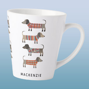 Tasse Latte Dachshund Saucisson Chien Personnalisé