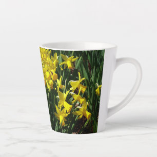 Tasse Latte Daffodiles Jaunes I Fleurs De Printemps Cheveux