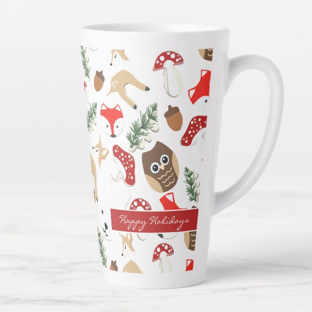 Tasse Latte Dans la forêt Motif de Noël (Droite)