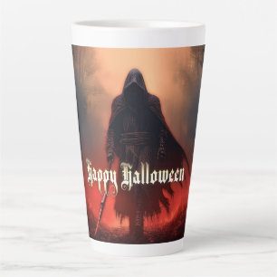 Tasse Latte Dans l'ombre de la Faucheuse - Halloween