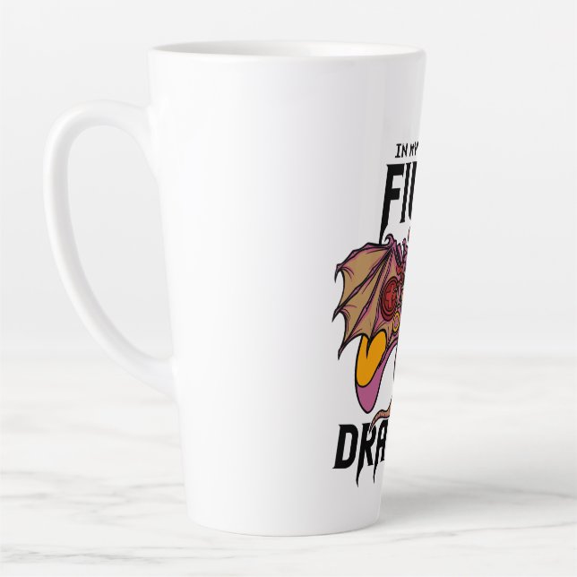 Tasse Latte Dans Mon Monde, Je Lutte Contre Les Dragons (Gauche)