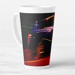 Tasse Latte danse de voiture violette