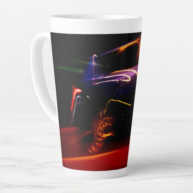 Tasse Latte danse de voiture violette (Angle gauche)