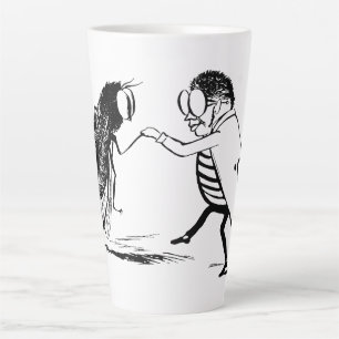 Tasse Latte Danse des insectes vintages; Volée de bleuet