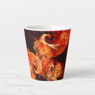 Tasse Latte Danse Feux d'artifice Art Abstrait