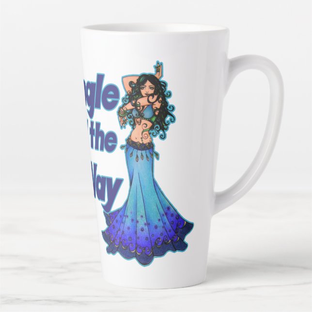 Tasse Latte Danseur du ventre bleu (Droite)