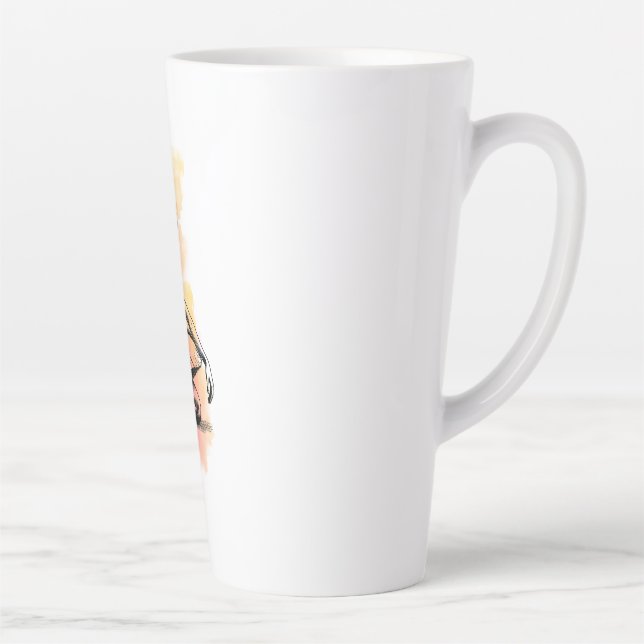 Tasse Latte Danseuse de ballet dansant en couleur  (Droite)